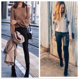 Helmet Lang 100% Lamb Leather Leggings Sz 0